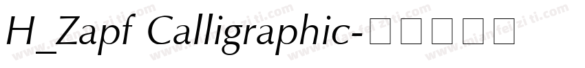 H_Zapf Calligraphic字体转换